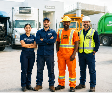 Team of service business operators